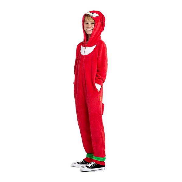 Детский комбинезон OppoSuits Knuckles с длинными рукавами и застёжкой-молнией, размеры 2-16 OppoSuits