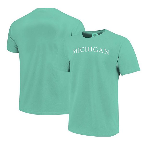 Unisex  Mint Michigan Wolverines Comfort Colors Fashion Color Arch T-Shirt Image One