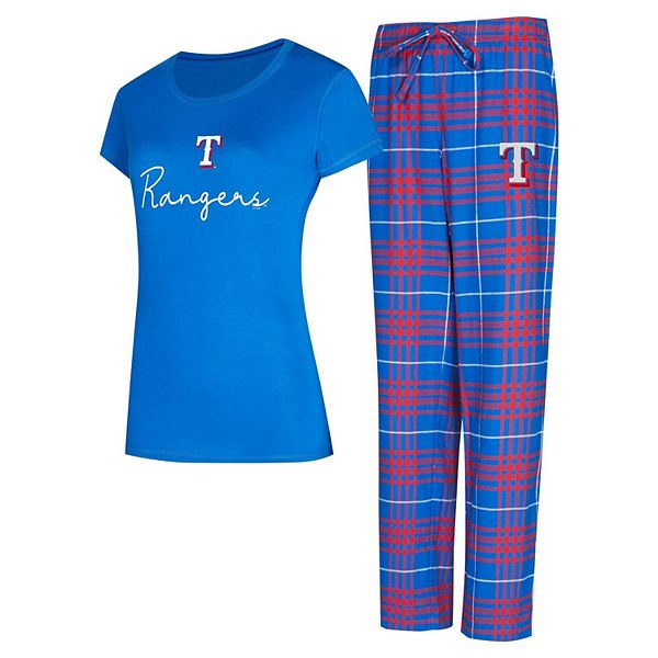 Women's Concepts Sport Texas Rangers Vector T-Shirt & Pants Sleep Set Unbranded