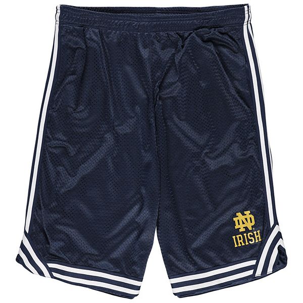 Men's Fanatics Navy Notre Dame Fighting Irish Big & Tall Dual Stripe Mesh Short Fanatics Brands - White Label