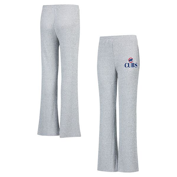 Women's Concepts Sport Gray Chicago Cubs Juniper Rib Knit Flare Sleep Pants Unbranded