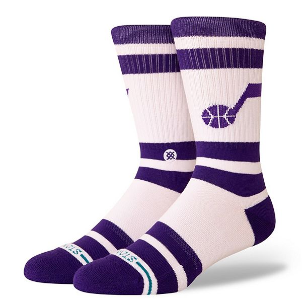 Унисекс носки Stance Crew Prep Stripe Utah Jazz с комфортной амортизацией и бесшовным дизайном Stance