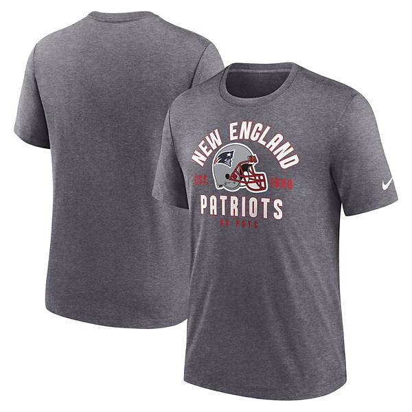 Футболка мужская Nike Tri-Blend с графикой шлема New England Patriots, 50% полиэстер, 25% хлопок, 25% район NCAA