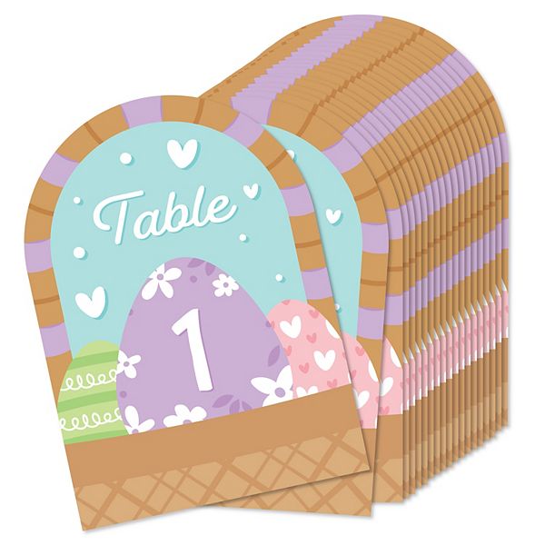 Big Dot Of Happiness Spring Easter Bunny Double-sided 5 X 7 Cards Table Numbers 1-20 Big Dot of Happiness