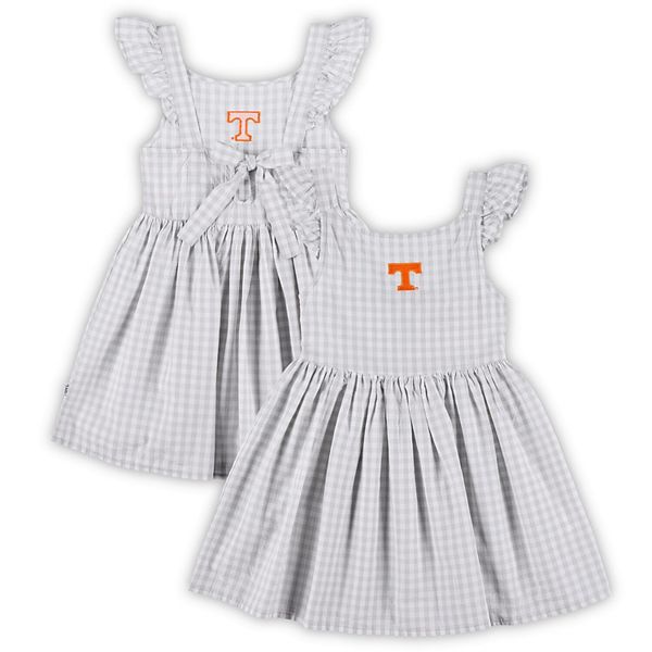 Girls Toddler Garb  White Tennessee Volunteers Constance Gingham Dress Garb