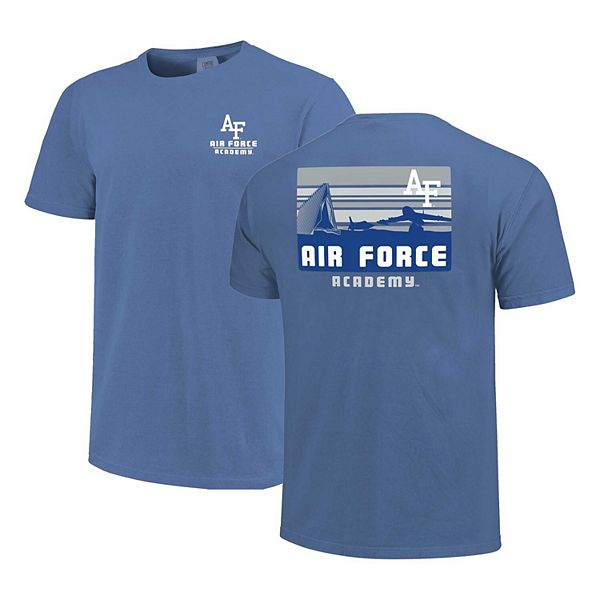 Men's Royal Air Force Falcons Striped Campus Skyline T-Shirt Image One