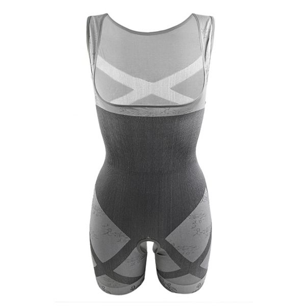 L-xl Women Full Body Shapewear Waist Cincher Tummy Shaper Underwear Gray Unique Bargains