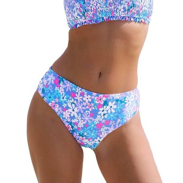 Women's CUPSHE Mid-Rise Hipster Floral Swim Bottoms Cupshe