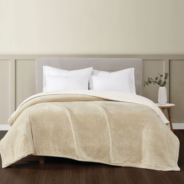 Truly Soft Basket Carved Faux Fur Throw Comforter Truly Soft