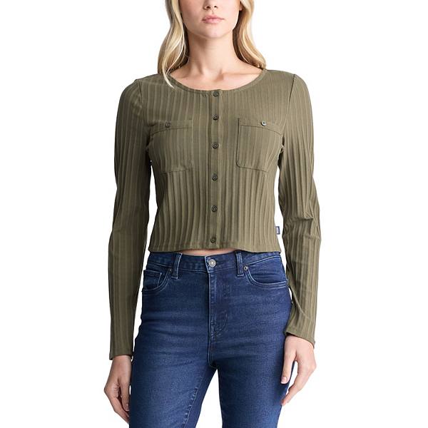 Women's Buffalo Jeans Kathleen Button-Front Ribbed Top Buffalo Jeans