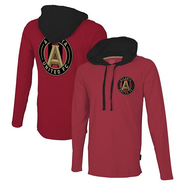 Men's Stadium Essentials Red Atlanta United FC Tradition Raglan Hoodie Long Sleeve T-Shirt Stadium Essentials