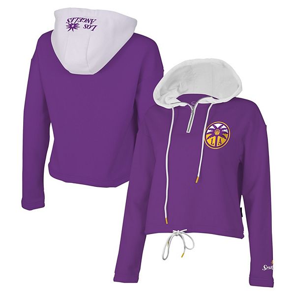 Women's Stadium Essentials Purple Los Angeles Sparks Game Plan Quarter-Zip Hoodie Stadium Essentials