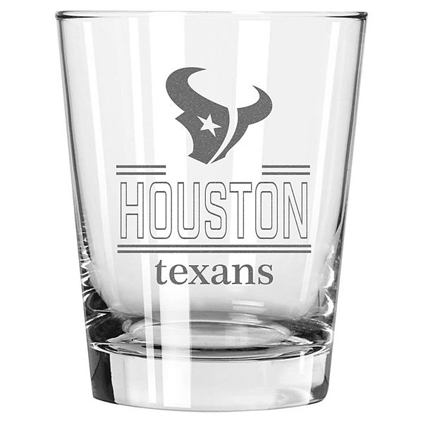 Коктейльный бокал 15oz с логотипом Houston Texans, стеклянный, с гравировкой, подходит для мытья в посудомоечной машине The Memory Company