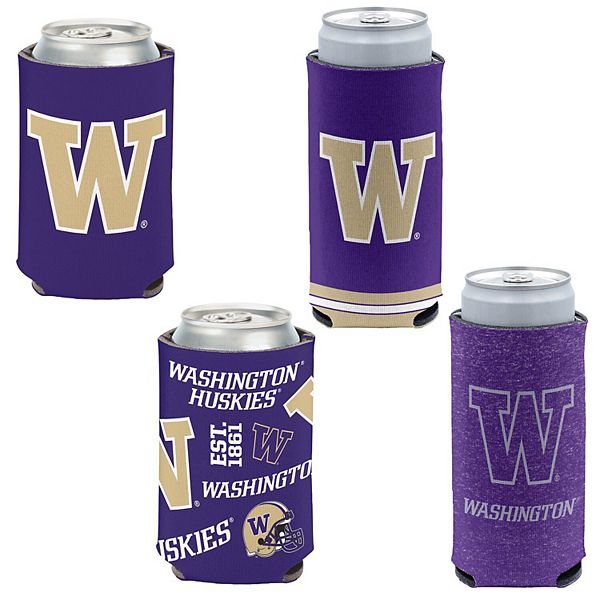 Набор портативных холодильников WinCraft Washington Huskies из 4 предметов, 12 унций, двусторонний Wincraft