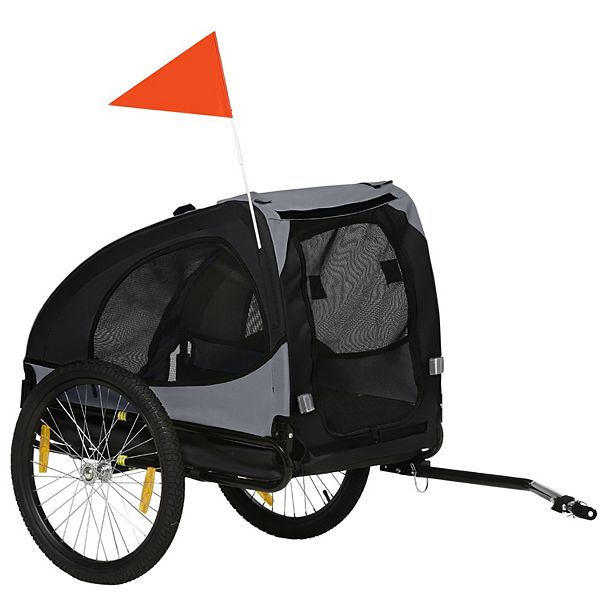 Aosom Dog Bike Trailer With Quick Release Wheels For Medium Dogs Aosom