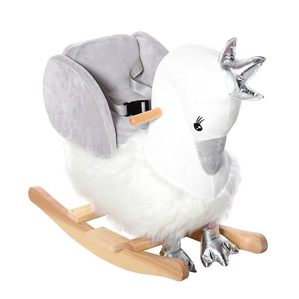 Qaba Kids Rocking Horse Swan Rocker With Sound, For 18-36 Months Qaba