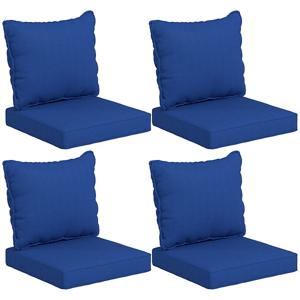 Indoor Outdoor Chair Cushions For Patio Furniture Seat And Back Outsunny