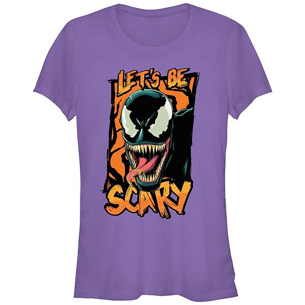 Juniors' Marvel Spider-Man Vemon Let's Be Scary Fitted Graphic Tee Marvel