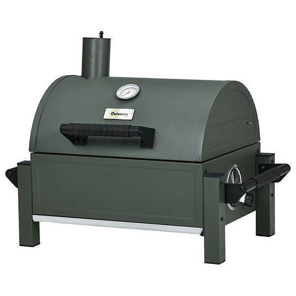 Outsunny Tabletop Charcoal bbq grill With Lid Small Barbecue Outsunny