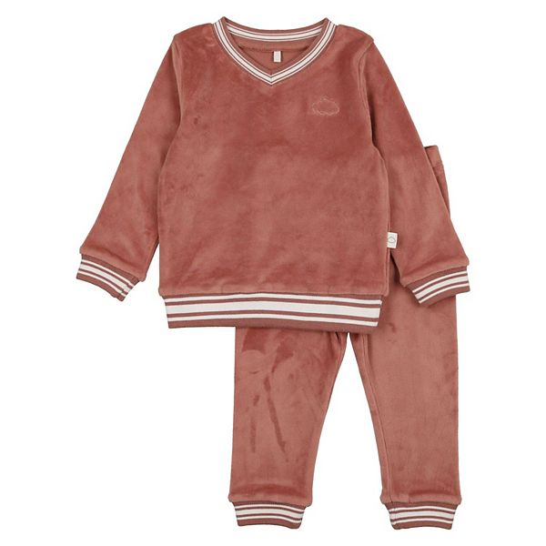 Velour Varsity PJ - Little Girls Pouf