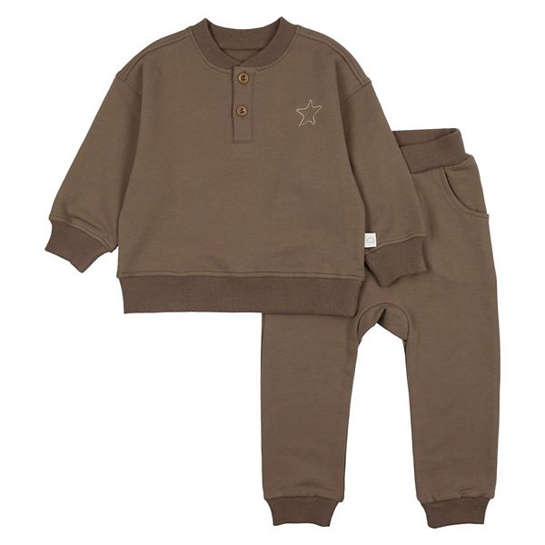 Henley Sweatsuit - Baby Boys Pouf