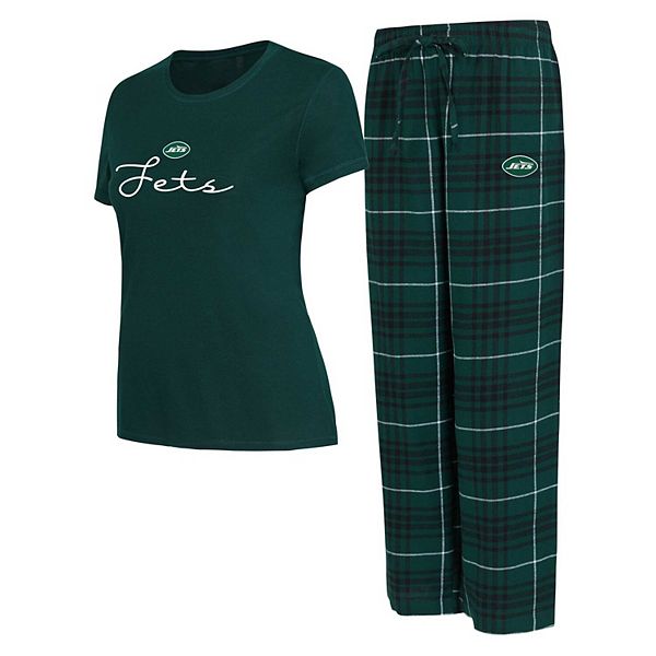 Women's Concepts Sport New York Jets Vector T-Shirt & Flannel Pants Sleep Set Unbranded