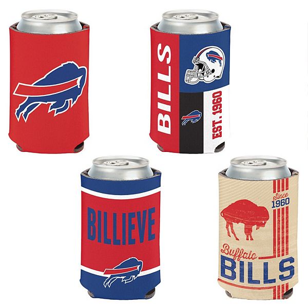 Набор из четырех термокулер для напитков Buffalo Bills, Неопрен, двусторонний, 12oz. Wincraft