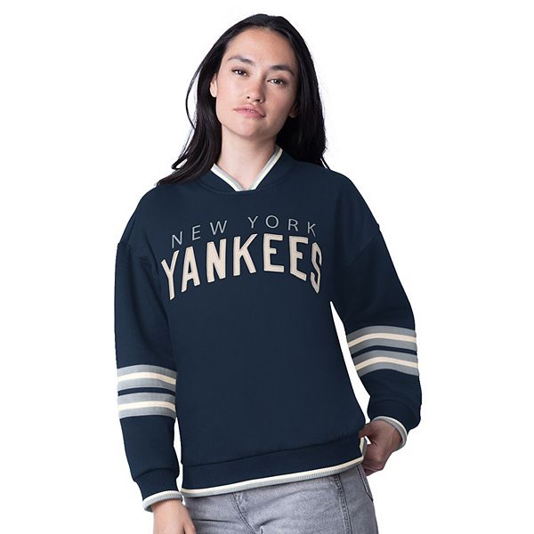 Синяя утеплённая толстовка-худи оверсайз Women’s Starter с логотипом New York Yankees Starter