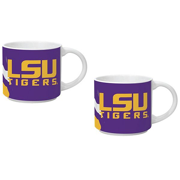 Набор из двух штабелируемых кружек для напитков LSU Tigers, 414 мл, с двойной графикой для фанатов Indigo Falls