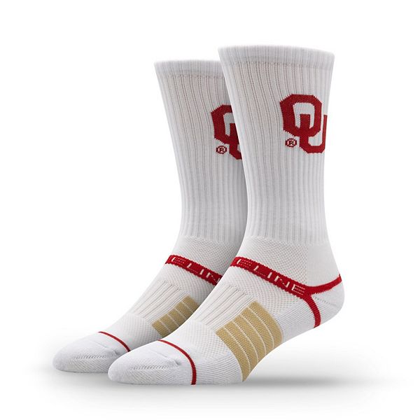 Универсальные носки Strideline Oklahoma Sooners с логотипом, размер M/L, компрессионные подушечки, тканевый дизайн Strideline