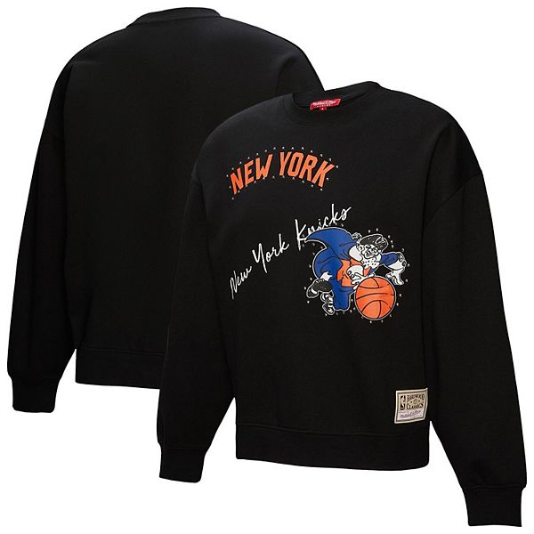 Женское худи Mitchell & Ness черного цвета с флисовой подкладкой и принтом New York Knicks Mitchell & Ness