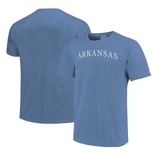 Unisex  Blue Arkansas Razorbacks Comfort Colors Fashion Color Arch T-Shirt Image One