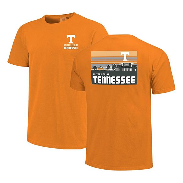 Men's Tennessee Orange Tennessee Volunteers Striped Campus Skyline T-Shirt Image One