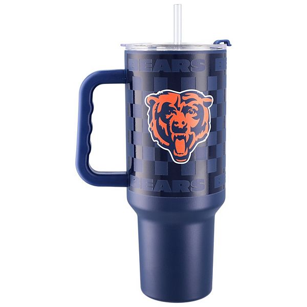 Chicago Bears 40oz Checkered Stainless Steel Tumbler Logo Brand