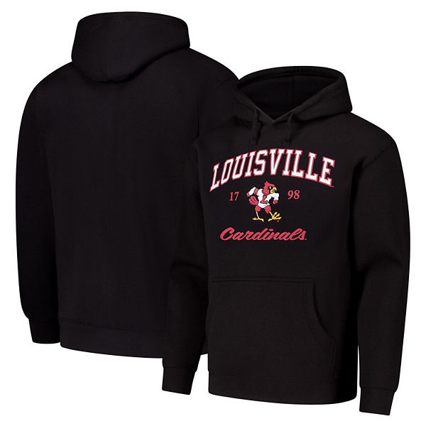 Чёрное мужское худи League Collegiate Wear с принтом Louisville Cardinals, флис 2.0 League Collegiate Wear