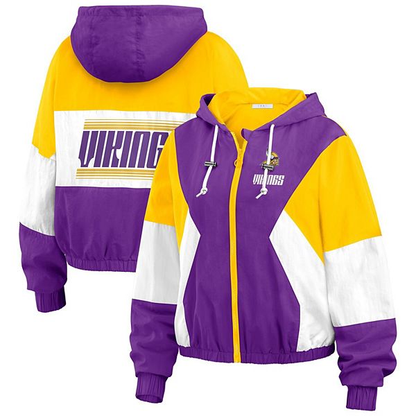 Детская куртка-ветровка Minnesota Vikings от WEAR by Erin Andrews на молнии, 100% нейлон, больших размеров WEAR by Erin Andrews