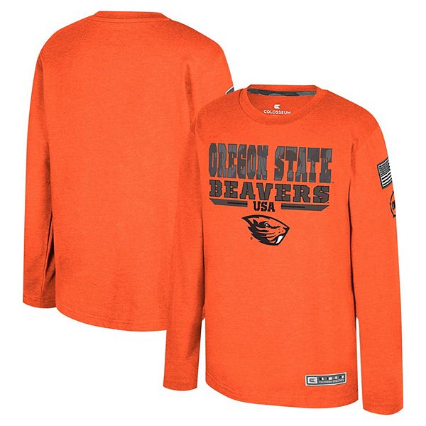 Детская футболка с длинными рукавами Colosseum OHT Military Appreciation Oregon State Beavers из хлопка и полиэстера Colosseum