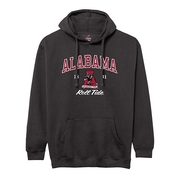 Худи с капюшоном Men's League Collegiate Wear черное Alabama Crimson Tide Arch Script Essential Fleece 2.0 League Collegiate Wear