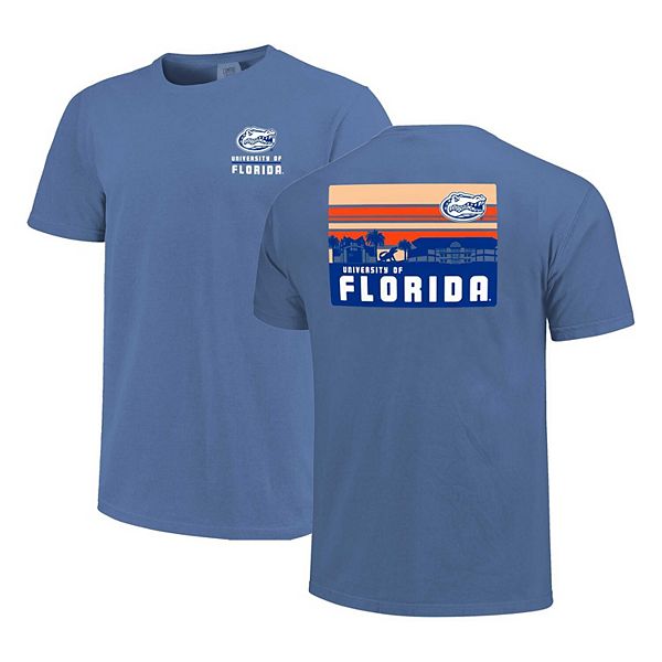 Men's Royal Florida Gators Striped Campus Skyline T-Shirt Image One