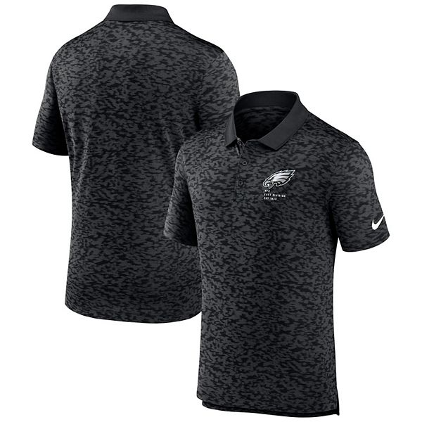 Мужская черная футболка поло Nike Philadelphia Eagles с технологией Dri-FIT и короткими рукавами NFL