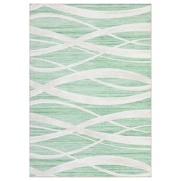 Glowsol Contemporary Curve Abstract Rug Soft Boho Living Room Carpet GlowSol