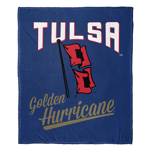 Плед с шелковым покрытием Tulsa Golden Hurricane, 127x152 см, полиэстер, уютный и теплый The Northwest