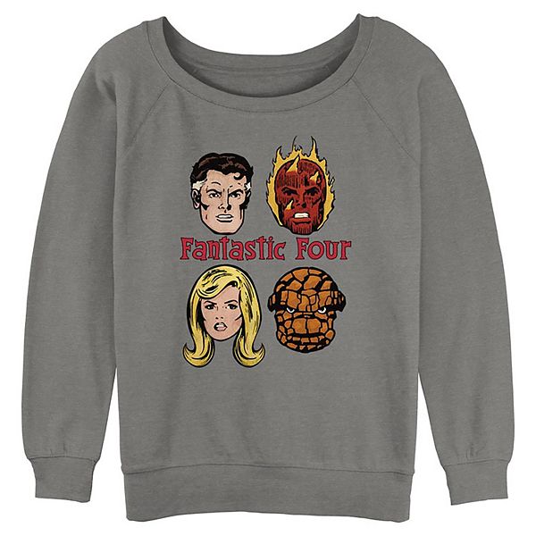 Juniors' Marvel Fantastic Four Vintage Style Poster Graphic Pullover Marvel