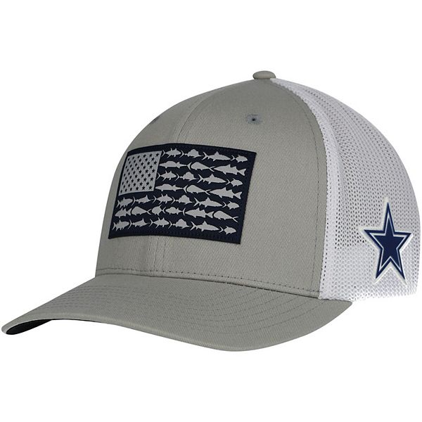 Мужская серая бейсболка Dallas Cowboys PFG с сетчатыми вставками, структурированная, один размер Columbia PFG