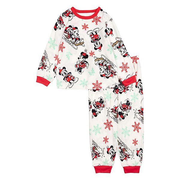 Disney's Mickey Mouse & Minnie Mouse Toddler 2-pc. Holiday Pajama Top & Pajama Bottoms Set Licensed Character