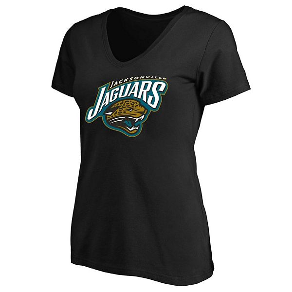 Черная хлопковая футболка Mitchell & Ness с классическим логотипом Jacksonville Jaguars для женщин, больших размеров Mitchell & Ness