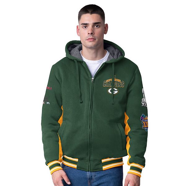 Мужская толстовка G-III Extreme Green Bay Packers No Huddle с капюшоном и полной молнией, с теплой подкладкой G-III Extreme