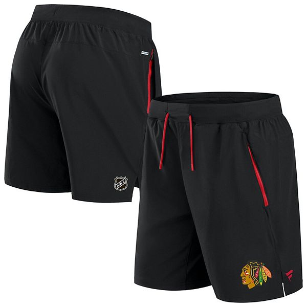 Men's Fanatics  Black Chicago Blackhawks Authentic Pro Rink Performance Shorts Fanatics Brands - White Label