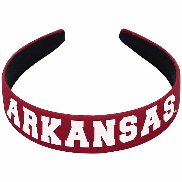 Ободок Arkansas Razorbacks из акрила с мягкой тканью и командной графикой, подходящий большинству размеров ZooZatz