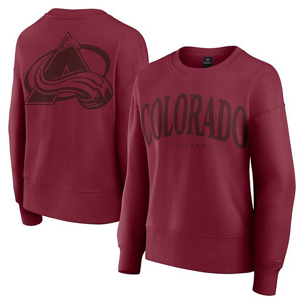 Женское бордовое худи Fanatics Colorado Avalanche с уникальным дизайном и флисовой подкладкой Fanatics Brands - White Label